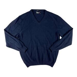 Hammer Made Cashmere Wool v-neck pullover Sweater Large L